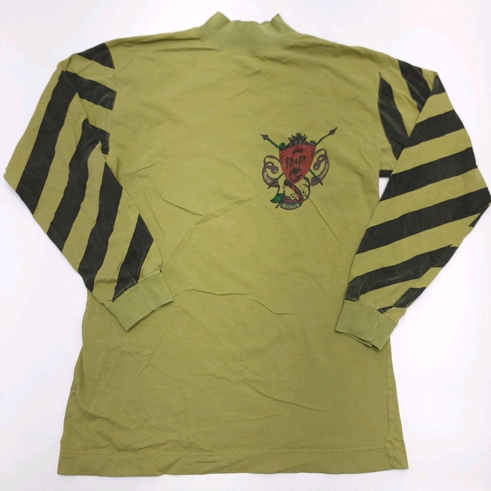 Vintage Girbaud Mens Medium Long Sleeve Olive Green Shirt Y2K 90s